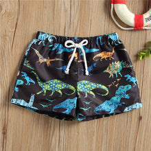 Load image into Gallery viewer, Boys and Toddlers Dinosaur and Turtle Print 2-PC Swim Trunk Set by Just Relax and Live!