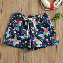 Load image into Gallery viewer, Boys and Toddlers Dinosaur and Turtle Print 2-PC Swim Trunk Set by Just Relax and Live!