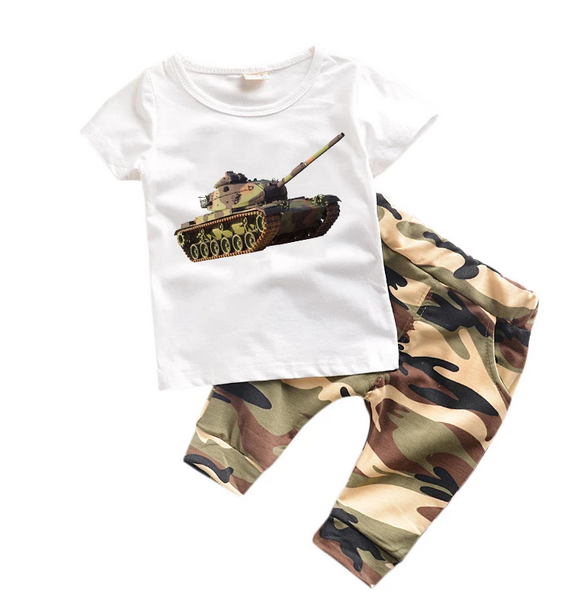 Boys Toddler 2-pc Tank Set and Camouflage by Just Relax And Live!